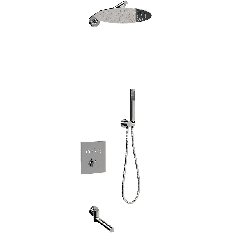 Душевая система RGW Shower Panels SP-370 511408370-01 с термостатом Хром латунь встраиваемый