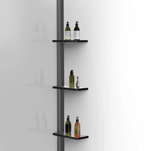 Душевая перегородка Vincea Walk-In 110 VSW-1HWS110CLGM профиль Вороненая сталь стекло прозрачное