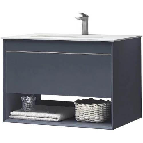 Тумба с раковиной Orans BC-1125 80 1125800 подвесная Dark grey МДФ / ЛДСП
