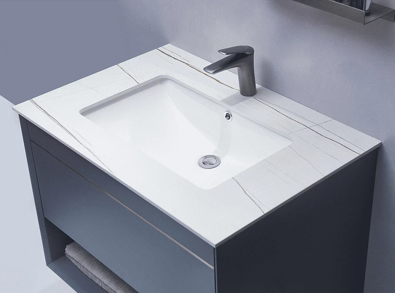 Тумба с раковиной Orans BC-1125 80 1125800 подвесная Dark grey МДФ / ЛДСП