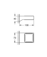 Держатель Grohe Selection Cube 40865000 Хром