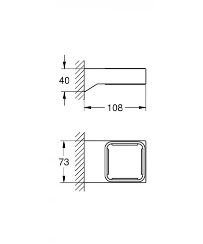 Держатель Grohe Selection Cube 40865000 Хром