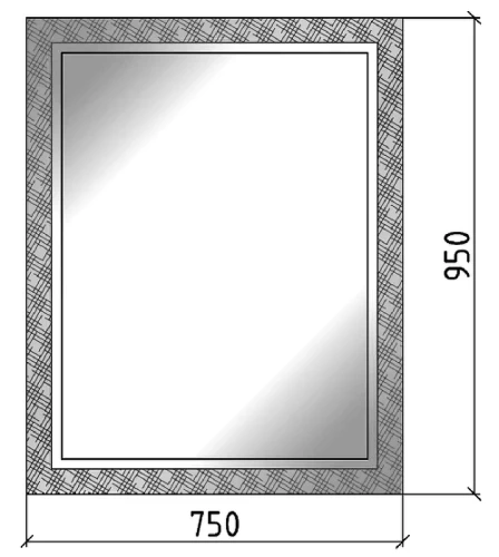 Зеркало Boheme Armadi Art Linea 75 535 Серебро массив дерева