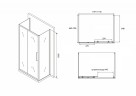 Душевой уголок Abber Schwarzer Diamant 110х70 AG30110BH-S70B-S70B профиль Черный стекло прозрачное