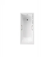 Чугунная ванна Vinsent Veron Devon 180x70 VDV1807045H/VH0012BR цвет Белый с квадратными бронзовыми ручками