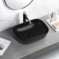 Раковина-чаша Abber Rechteck 46 AC2200MB Черная матовая фаянс накладная