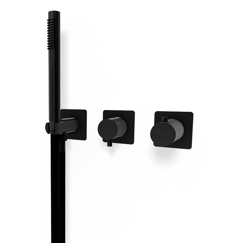 Смеситель для душа Remer X-Style XT97D2QPWBGM с термостатом цвет Оружейная сталь