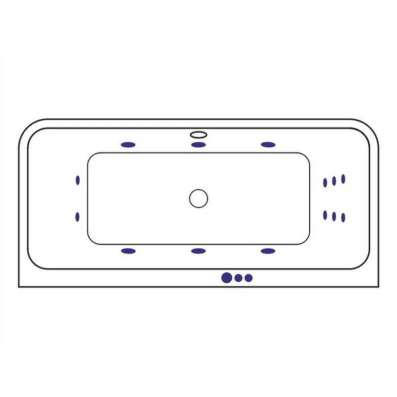 Акриловая ванна Excellent Arana 180x85 WAEX.ARA18.SMART.BR с гидромассажем