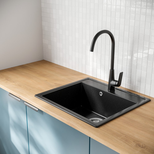 Смеситель для кухни Ростовская Мануфактура Сантехники PL7BL-017F цвет Черный