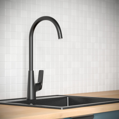 Смеситель для кухни Ростовская Мануфактура Сантехники PL7BL-017F цвет Черный