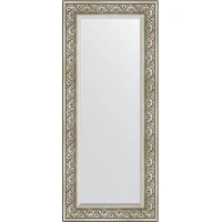 Зеркало Evoform Exclusive 150х65 BY 3554 с фацетом в багетной раме - Барокко серебро 106 мм стекло