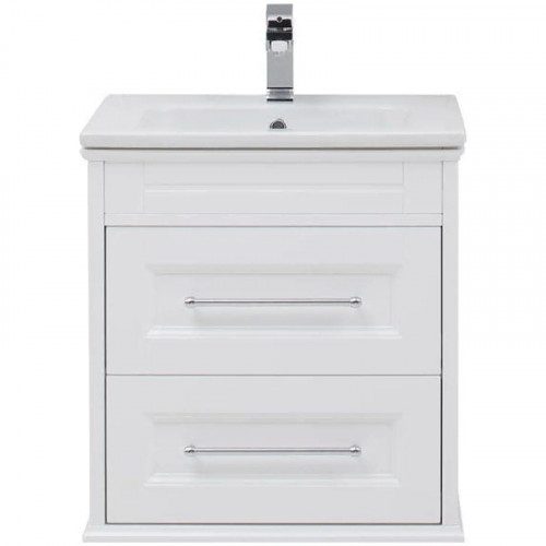 Тумба под раковину Aquanet Бостон 60 209679 подвесная Белый матовый МДФ / ЛДСП