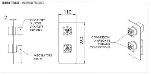 Смеситель для душа Remer Absolute AU93KBBO цвет Белый матовый