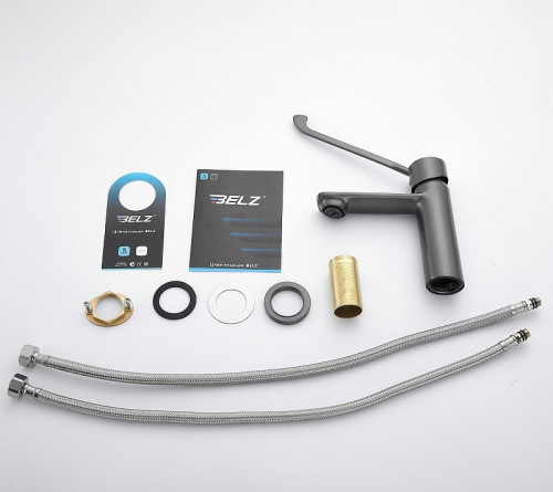 Смеситель для раковины Belz B10019-3 цвет Оружейная сталь