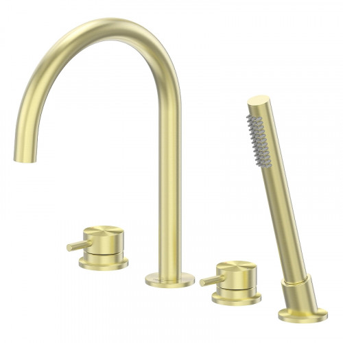 Смеситель на борт ванны Abber Wasser Kreis 316 AF8113BG цвет Золото брашированное