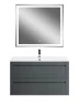 Тумба под раковину Art&Max Platino 100 AM-Platino-1000-2C-SO-GM-Cer подвесная цвет Серый матовый