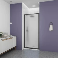 Душевая дверь Veconi Ottimo 90 OP30B-90-07-C9 профиль Черный матовый стекло матовое