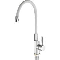 Смеситель для кухни Fashun A4053+B03 цвет Хром Белый