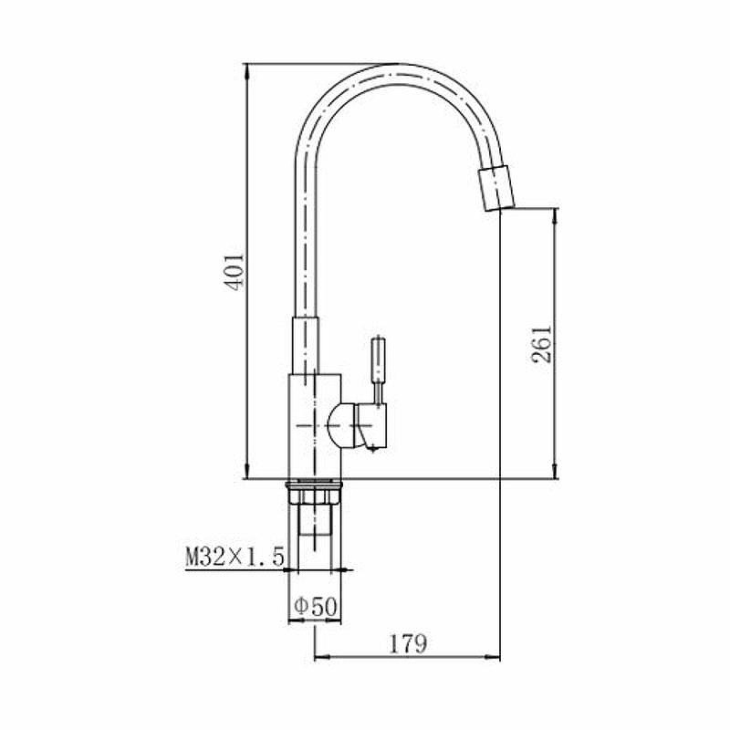Смеситель для кухни Fashun A4053+B03 цвет Хром Белый