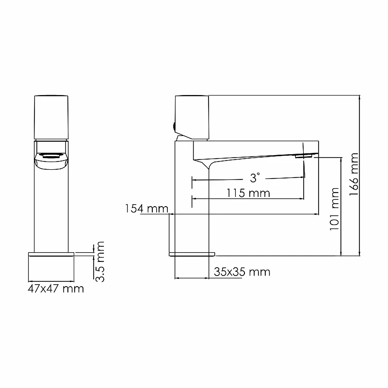 Смеситель для раковины WasserKRAFT Naab 8603 Хром латунь