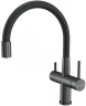 Смеситель для кухни KUCHENSTERN WURM-FE 750GM80 цвет Вороненая сталь