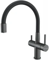 Смеситель для кухни KUCHENSTERN WURM-FE 750GM80 цвет Вороненая сталь