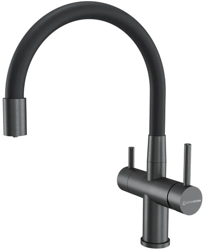 Смеситель для кухни KUCHENSTERN WURM-FE 750GM80 цвет Вороненая сталь