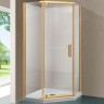 Душевой уголок Vincea Stresa 90x90 VSP-1S900CLG профиль Брашированное золото стекло прозрачное