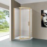 Душевой уголок Vincea Stresa 90x90 VSP-1S900CLG профиль Брашированное золото стекло прозрачное