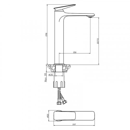 Смеситель для раковины Olive's Tarone 38133TN Хром