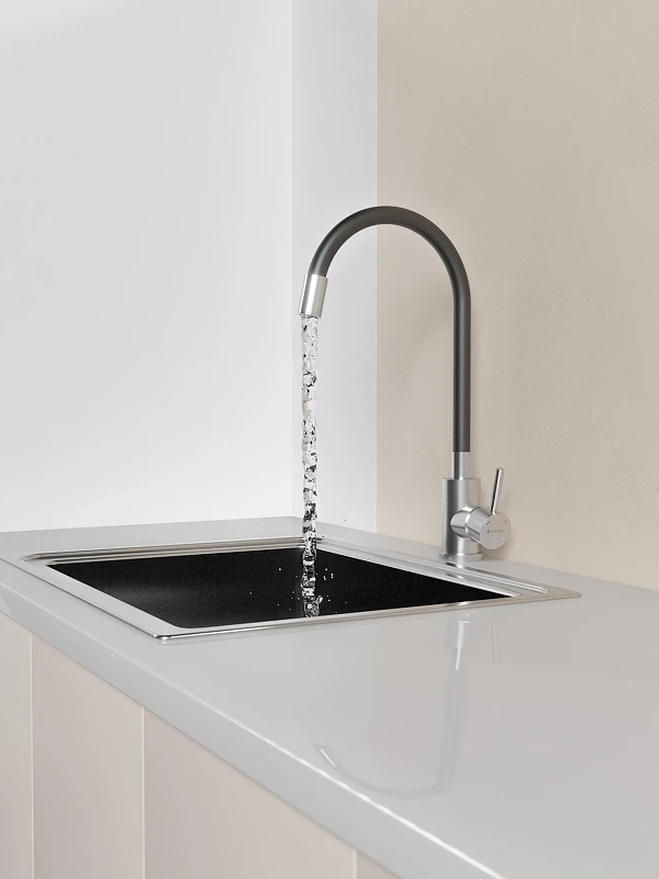 Смеситель для кухни Knotlor Streamline SS-02 цвет Матовая сталь