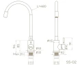 Смеситель для кухни Knotlor Streamline SS-02 цвет Матовая сталь