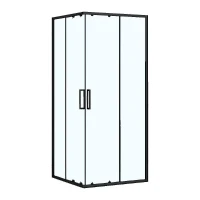 Душевой уголок Loranto Neo 100х100 CS-21809-100B профиль Черный стекло прозрачное
