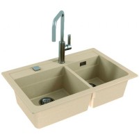 Кухонная мойка Alveus Granital Atrox 50 Terra G22 790x500 1131999 Песчаная искусственный камень (литьевой мрамор) встраиваемая сверху, встраиваемая снизу
