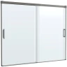 Шторка на ванну Cezares Tandem-Soft 180 TANDEM-SOFT-VF-2-180/145-C-GM-IV профиль Оружейная сталь стекло прозрачное