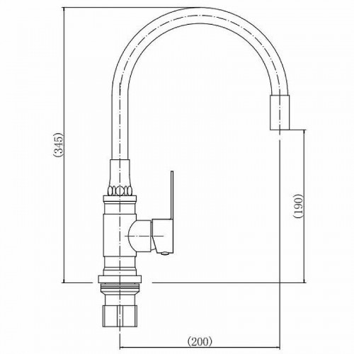 Смеситель для кухни Fashun A54401-8 цвет Сатин Белый