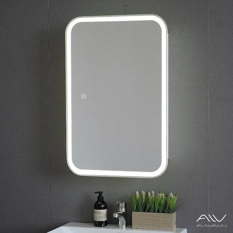 Зеркальный шкаф Alavann Cosmetic Light 60 ALV1041001 с подсветкой цвет Белый