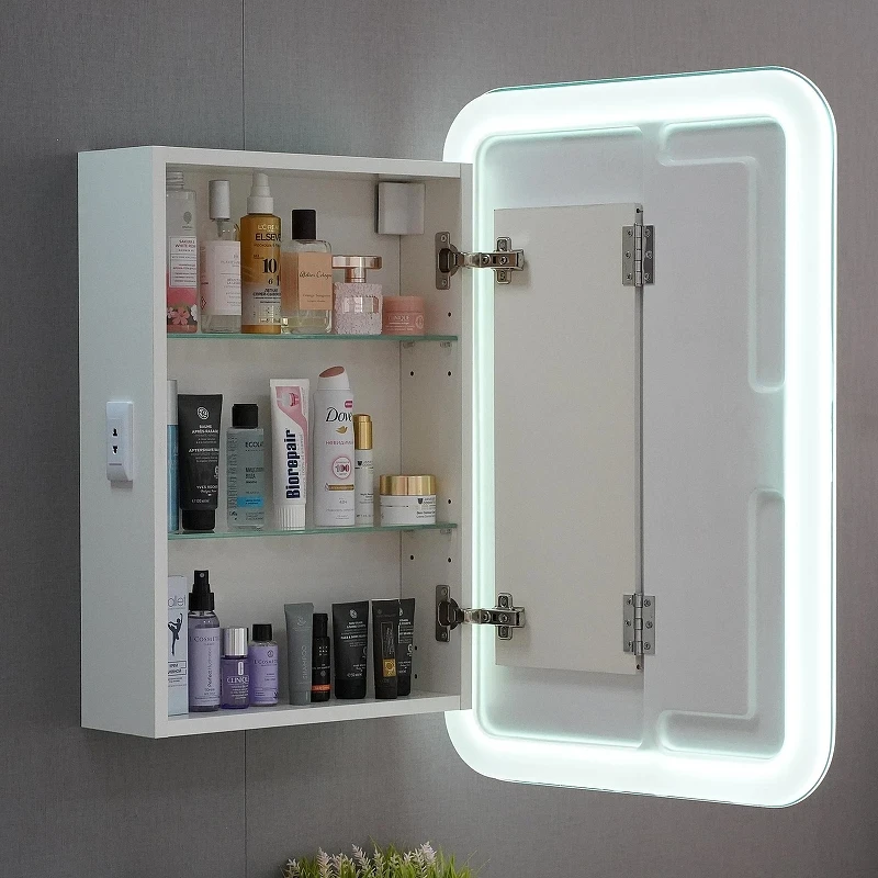 Зеркальный шкаф Alavann Cosmetic Light 60 ALV1041001 с подсветкой цвет Белый