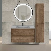 Раковина Vincea 80 VCB-2VP800G Серая искусственный камень (литьевой мрамор) полувстраиваемая
