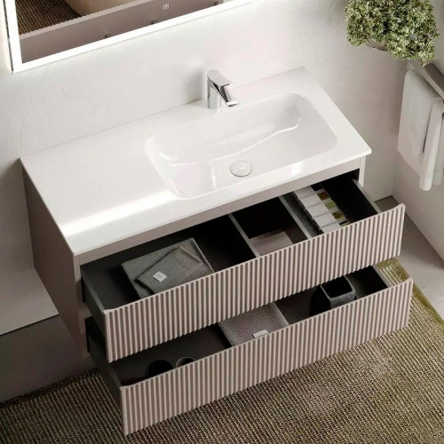 Тумба под раковину Sancos Snob R 100 R SNR100RSM подвесная Doha Soft МДФ / ЛДСП