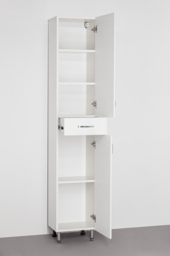 Шкаф пенал Style Line Эко Фьюжн 36 Белый глянец МДФ / ЛДСП