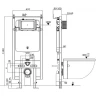 Комплект унитаза с инсталляцией WeltWasser AMBERG 497 + GELBACH 043 GL-WT + AMBERG RD-MT CR 10000011853 цвет Белый глянцевый с сиденьем Микролифт и клавишей смыва цвет Хром матовый