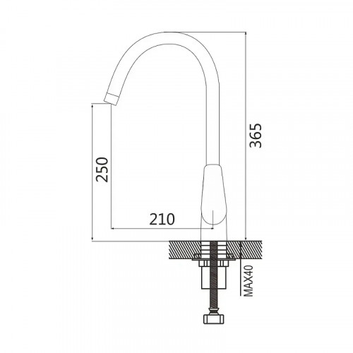 Смеситель для кухни Shevanik S443-1 цвет Белый