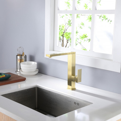 Смеситель для раковины Abber Daheim AF8214G Золото матовое латунь на столешницу