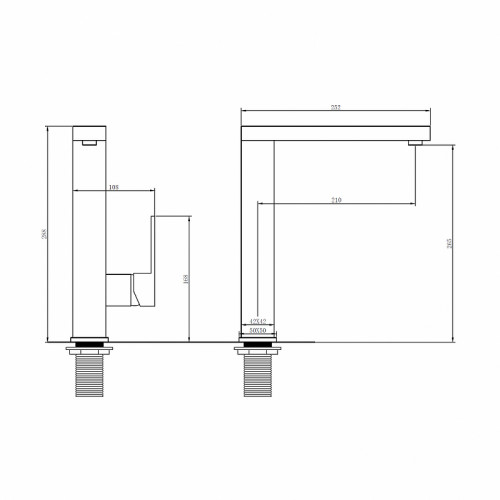 Смеситель для раковины Abber Daheim AF8214G Золото матовое латунь на столешницу