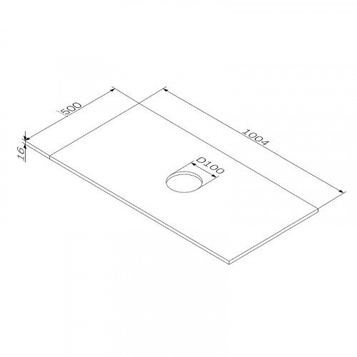 Столешница под раковину AM.PM Func 100 M8FST1000OF Дуб крафт дерево