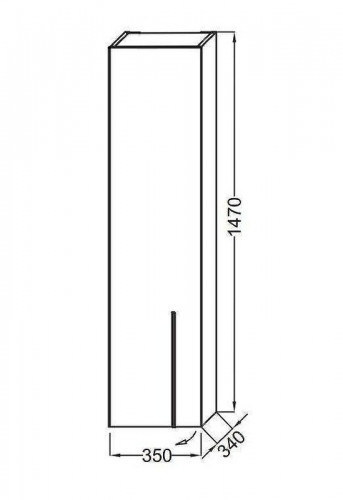 Шкаф пенал Jacob Delafon Nouvelle Vague 35 EB3047G-M43 цвет Голубой