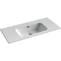 Раковина Ceramicanova Element 100 CN7003 Белая фарфор полувстраиваемая