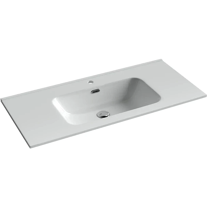 Раковина Ceramicanova Element 100 CN7003 Белая фарфор полувстраиваемая