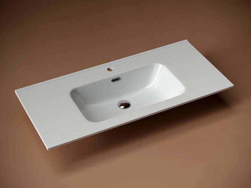 Раковина Ceramicanova Element 100 CN7003 Белая фарфор полувстраиваемая